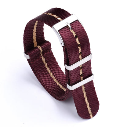 Premium Quality Smooth Nylon Strap 20mm 22mm Bracelet Pin Buckle SeatBelt Watch Bands For Men's Watch Accessories
