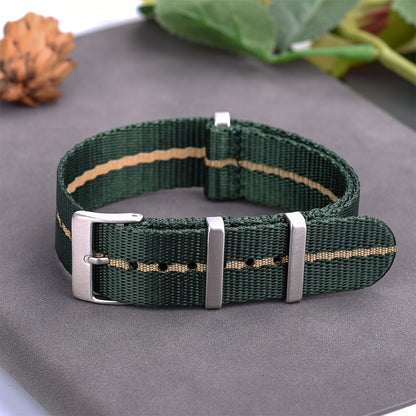 Premium Quality Smooth Nylon Strap 20mm 22mm Bracelet Pin Buckle SeatBelt Watch Bands For Men's Watch Accessories