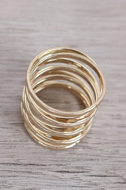 Hammered Wrapped Crossover Rings test